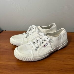 Superga Women's 2750 Cotu Classic Sneaker White Canvas Casual Lace Up W9